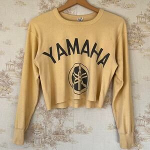 60s Yamaha Cropped Longsleeve T-Shirt Size M